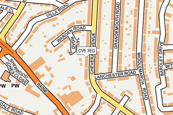 CV6 3EG map - OS OpenMap – Local (Ordnance Survey)