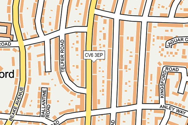 CV6 3EP map - OS OpenMap – Local (Ordnance Survey)