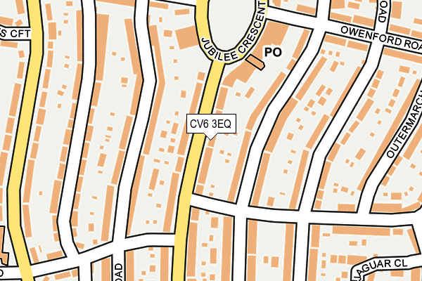 CV6 3EQ map - OS OpenMap – Local (Ordnance Survey)