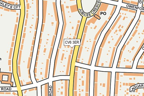 CV6 3ER map - OS OpenMap – Local (Ordnance Survey)