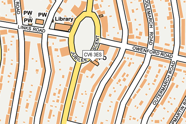 CV6 3ES map - OS OpenMap – Local (Ordnance Survey)