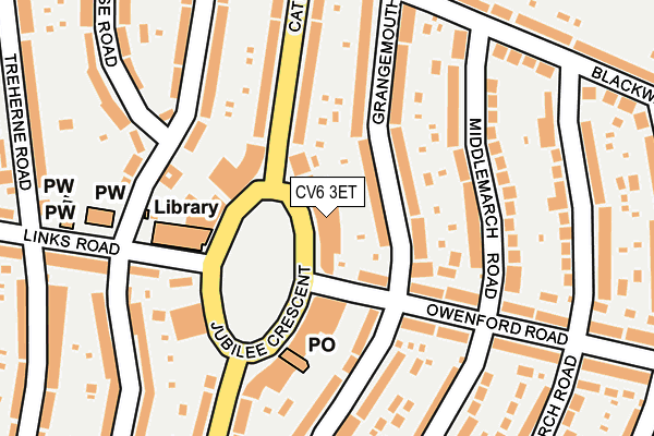 CV6 3ET map - OS OpenMap – Local (Ordnance Survey)
