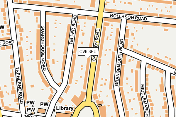 CV6 3EU map - OS OpenMap – Local (Ordnance Survey)