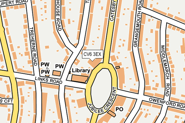CV6 3EX map - OS OpenMap – Local (Ordnance Survey)