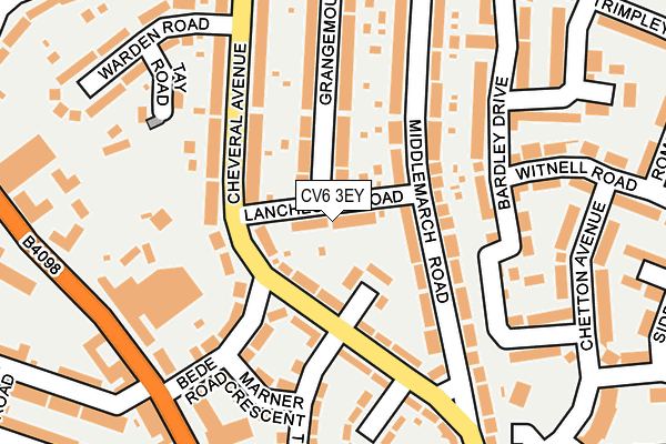 CV6 3EY map - OS OpenMap – Local (Ordnance Survey)