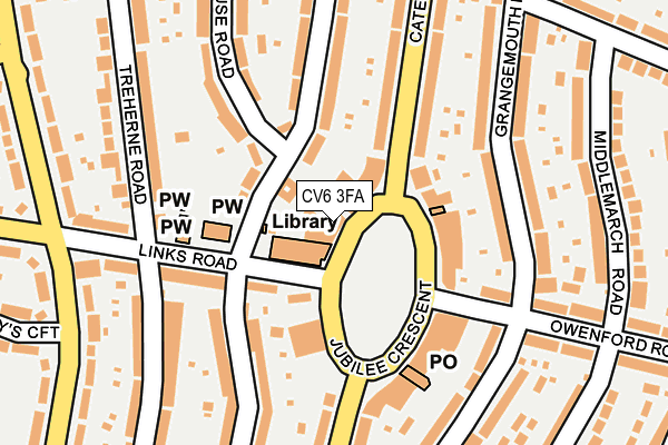 CV6 3FA map - OS OpenMap – Local (Ordnance Survey)