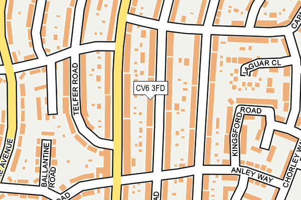 CV6 3FD map - OS OpenMap – Local (Ordnance Survey)