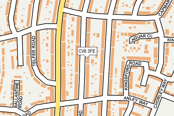 CV6 3FE map - OS OpenMap – Local (Ordnance Survey)