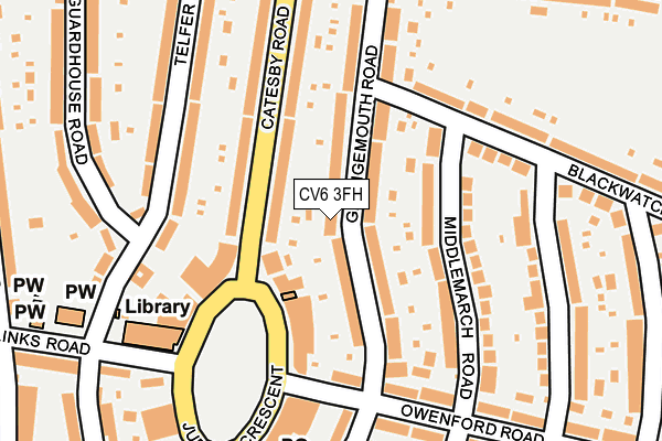 CV6 3FH map - OS OpenMap – Local (Ordnance Survey)