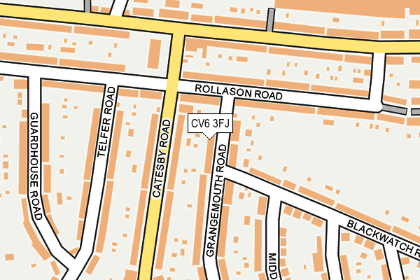 CV6 3FJ map - OS OpenMap – Local (Ordnance Survey)