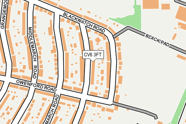 CV6 3FT map - OS OpenMap – Local (Ordnance Survey)