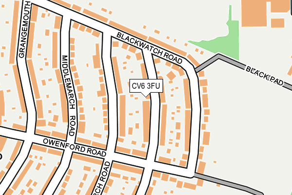 CV6 3FU map - OS OpenMap – Local (Ordnance Survey)