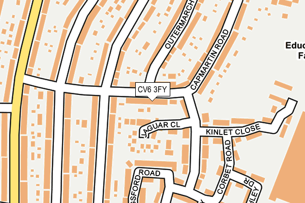 CV6 3FY map - OS OpenMap – Local (Ordnance Survey)