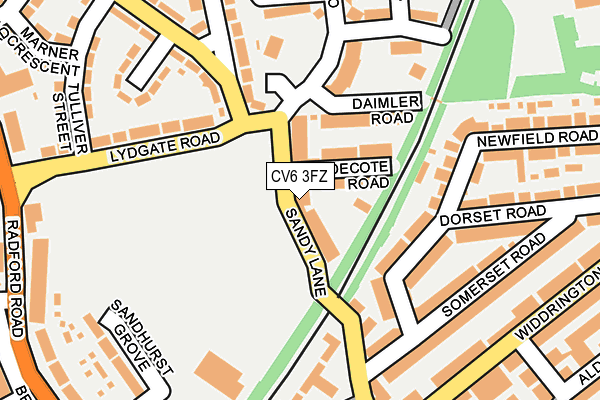 CV6 3FZ map - OS OpenMap – Local (Ordnance Survey)