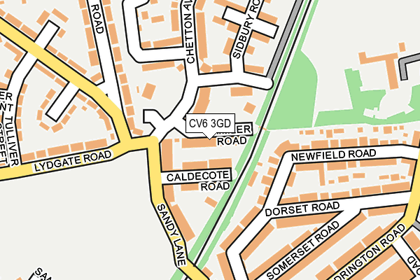 CV6 3GD map - OS OpenMap – Local (Ordnance Survey)