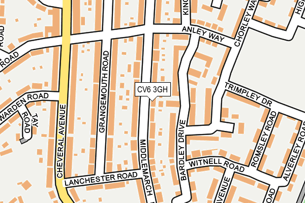 CV6 3GH map - OS OpenMap – Local (Ordnance Survey)