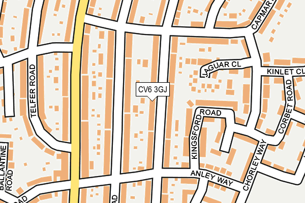 CV6 3GJ map - OS OpenMap – Local (Ordnance Survey)