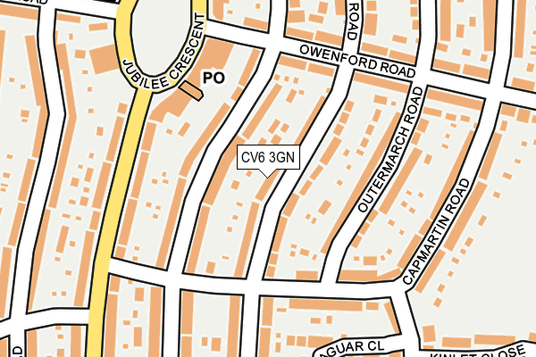 CV6 3GN map - OS OpenMap – Local (Ordnance Survey)