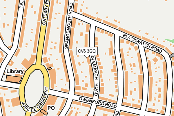 CV6 3GQ map - OS OpenMap – Local (Ordnance Survey)