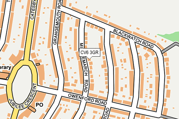 CV6 3GR map - OS OpenMap – Local (Ordnance Survey)