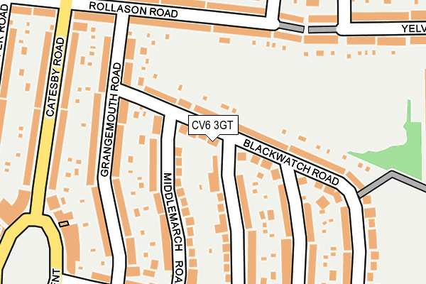 CV6 3GT map - OS OpenMap – Local (Ordnance Survey)