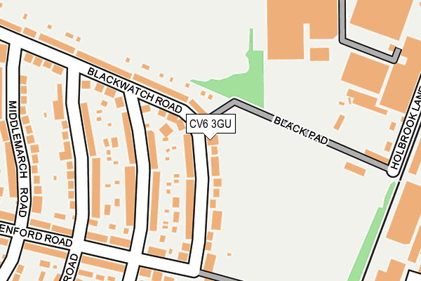 CV6 3GU map - OS OpenMap – Local (Ordnance Survey)