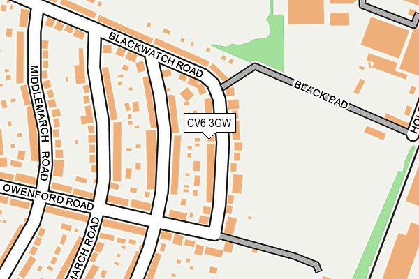 CV6 3GW map - OS OpenMap – Local (Ordnance Survey)