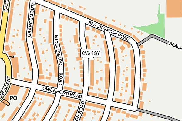 CV6 3GY map - OS OpenMap – Local (Ordnance Survey)
