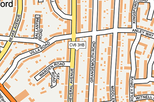 CV6 3HB map - OS OpenMap – Local (Ordnance Survey)