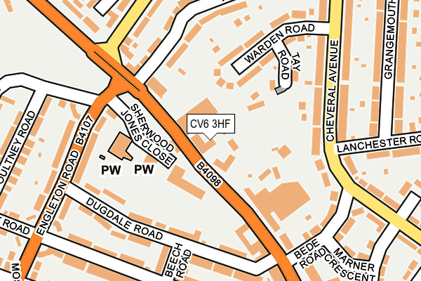 CV6 3HF map - OS OpenMap – Local (Ordnance Survey)