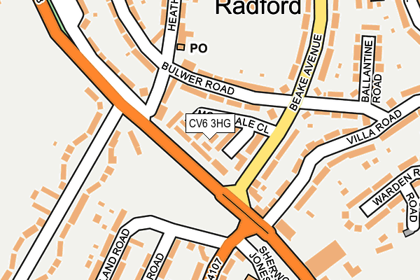 CV6 3HG map - OS OpenMap – Local (Ordnance Survey)