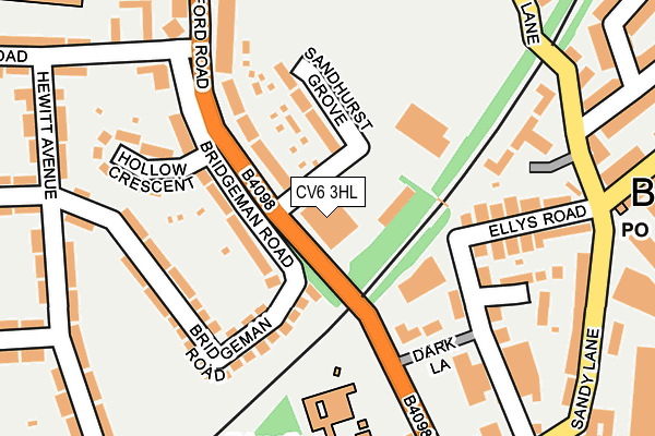 CV6 3HL map - OS OpenMap – Local (Ordnance Survey)