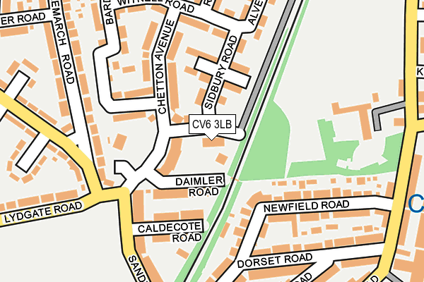 CV6 3LB map - OS OpenMap – Local (Ordnance Survey)