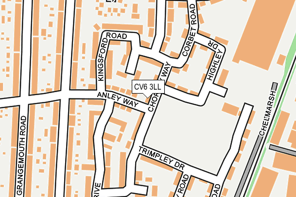 CV6 3LL map - OS OpenMap – Local (Ordnance Survey)
