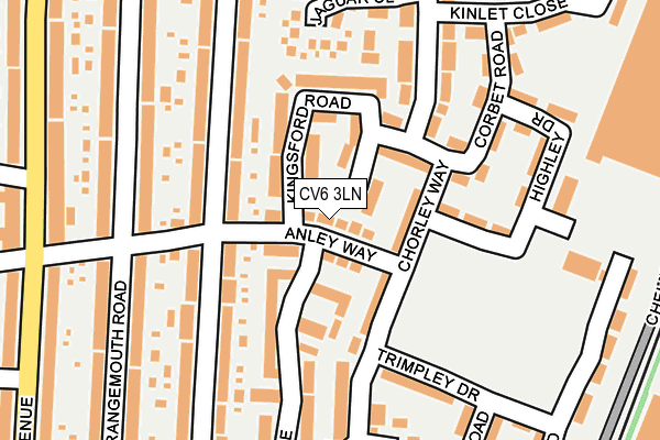 CV6 3LN map - OS OpenMap – Local (Ordnance Survey)