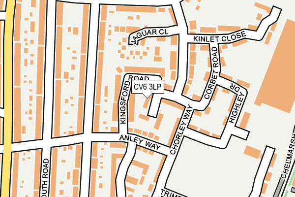 CV6 3LP map - OS OpenMap – Local (Ordnance Survey)