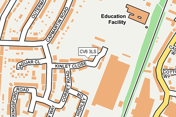 CV6 3LS map - OS OpenMap – Local (Ordnance Survey)