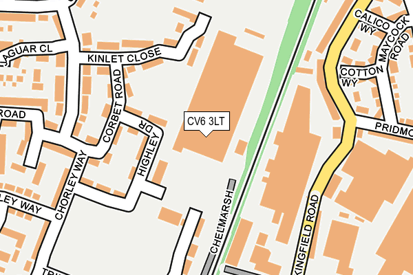 CV6 3LT map - OS OpenMap – Local (Ordnance Survey)