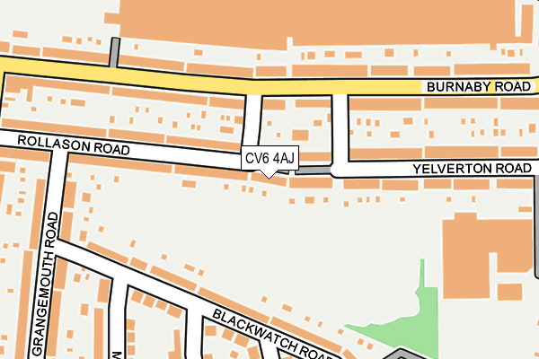 CV6 4AJ map - OS OpenMap – Local (Ordnance Survey)