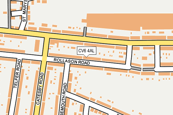 CV6 4AL map - OS OpenMap – Local (Ordnance Survey)