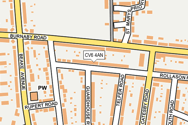 CV6 4AN map - OS OpenMap – Local (Ordnance Survey)