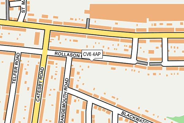 CV6 4AP map - OS OpenMap – Local (Ordnance Survey)