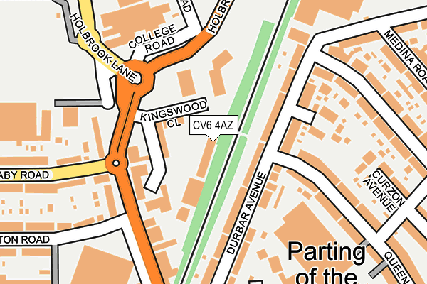 CV6 4AZ map - OS OpenMap – Local (Ordnance Survey)