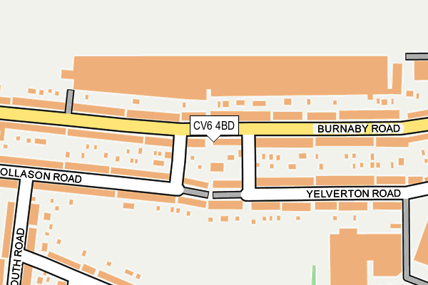 CV6 4BD map - OS OpenMap – Local (Ordnance Survey)