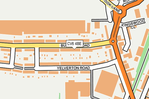 CV6 4BE map - OS OpenMap – Local (Ordnance Survey)
