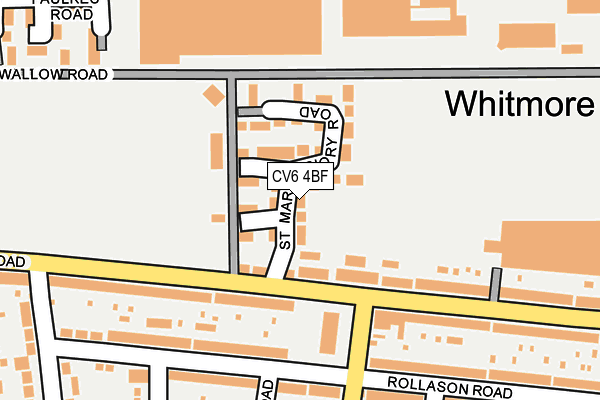 CV6 4BF map - OS OpenMap – Local (Ordnance Survey)