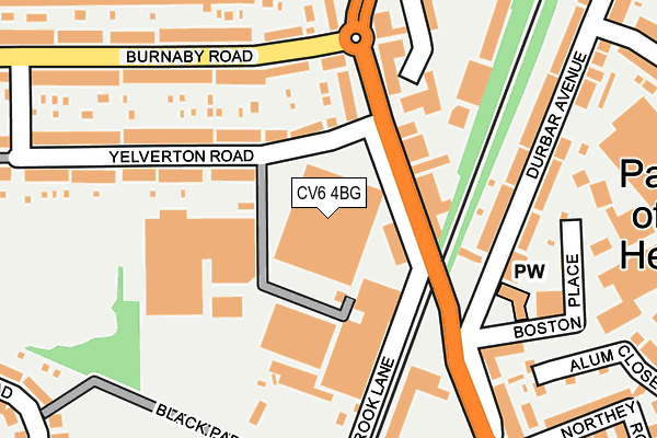 CV6 4BG map - OS OpenMap – Local (Ordnance Survey)