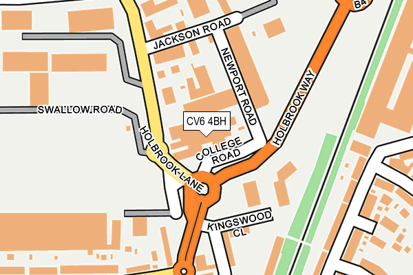 CV6 4BH map - OS OpenMap – Local (Ordnance Survey)