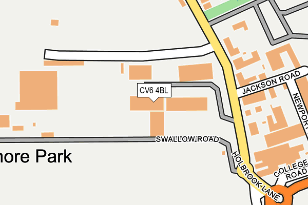 CV6 4BL map - OS OpenMap – Local (Ordnance Survey)