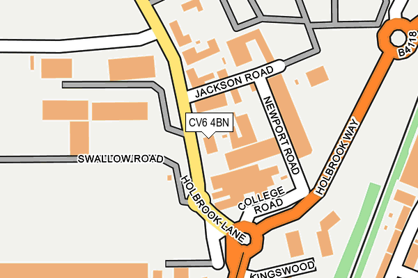 CV6 4BN map - OS OpenMap – Local (Ordnance Survey)